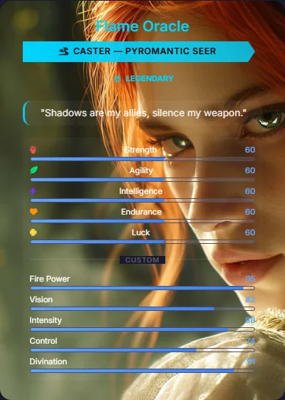 Ember Gaze — full bleed card